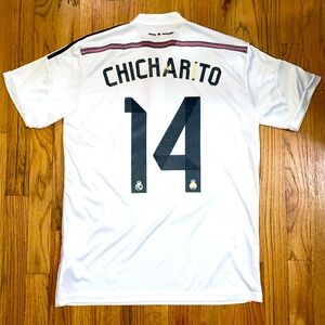 Chicharito Real Madrid 2014 Home Soccer Jersey Short Sleeve - Medium